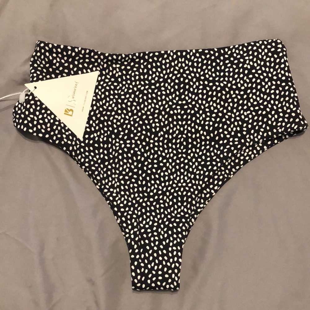 Shark Bite High Waist Bikini Bottom size small